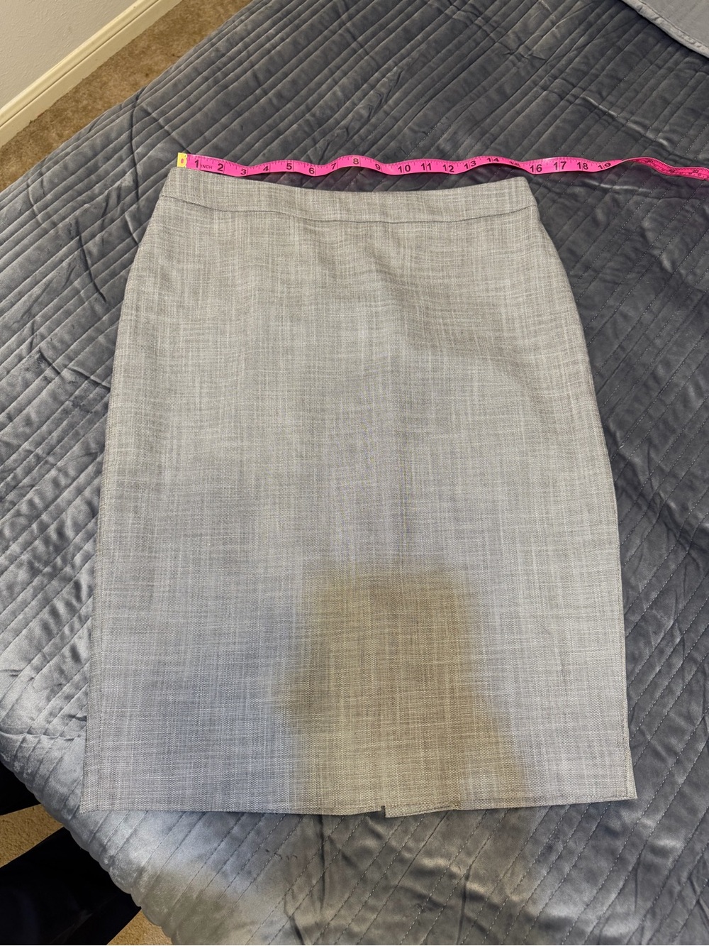 Ann Taylor Light Gray Tailored Pencil Skirt